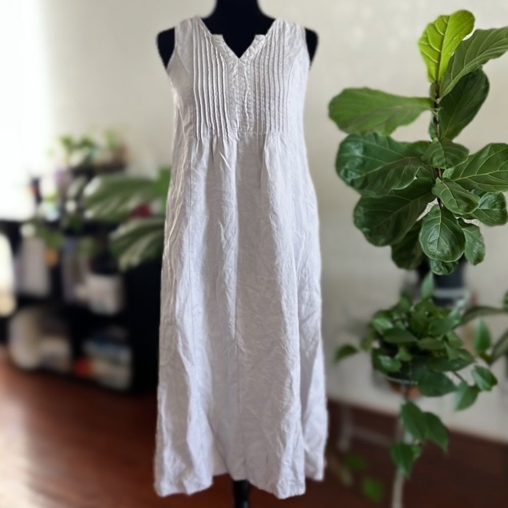 MALVIN Hamburg Germany 100% Love Linen Shift Dress S